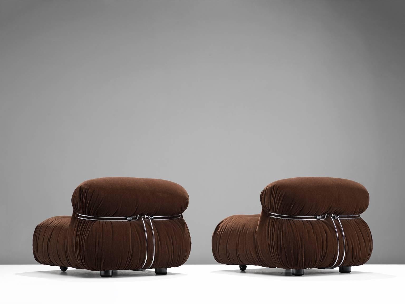 Italian Afra & Tobia Scarpa 'Soriana' Lounge Chairs