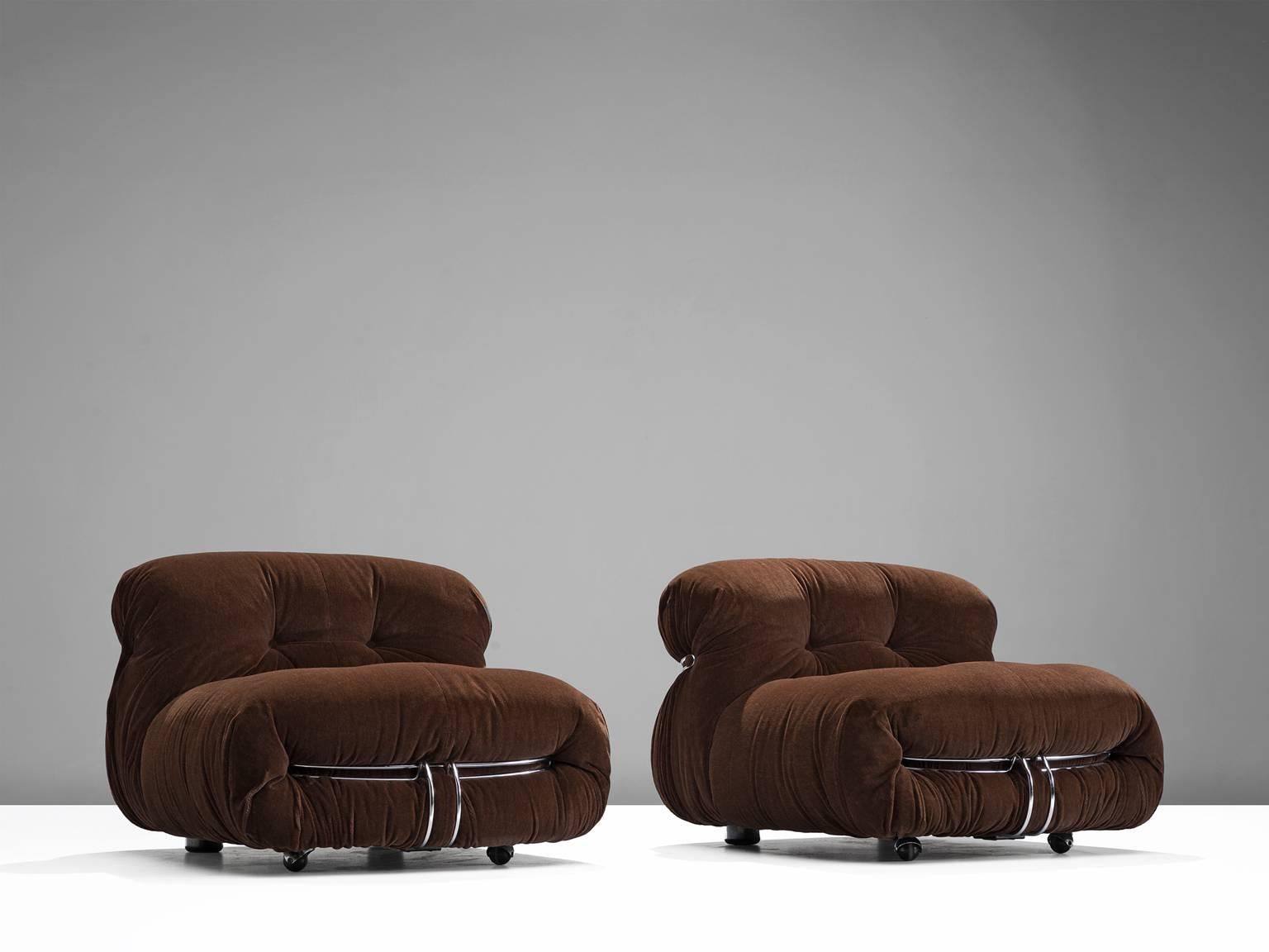 Post-Modern Afra & Tobia Scarpa 'Soriana' Lounge Chairs