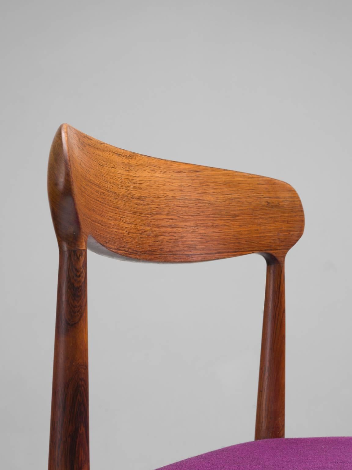 Mid-20th Century Johannes Andersen Dining Chairs in Rosewood