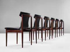 Klingenberg Set of Six Rosewood Dining Chairs for Fristho