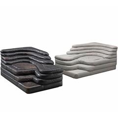 De Sede 'Terrazza' Landscape in Grey and Black Leather 11
