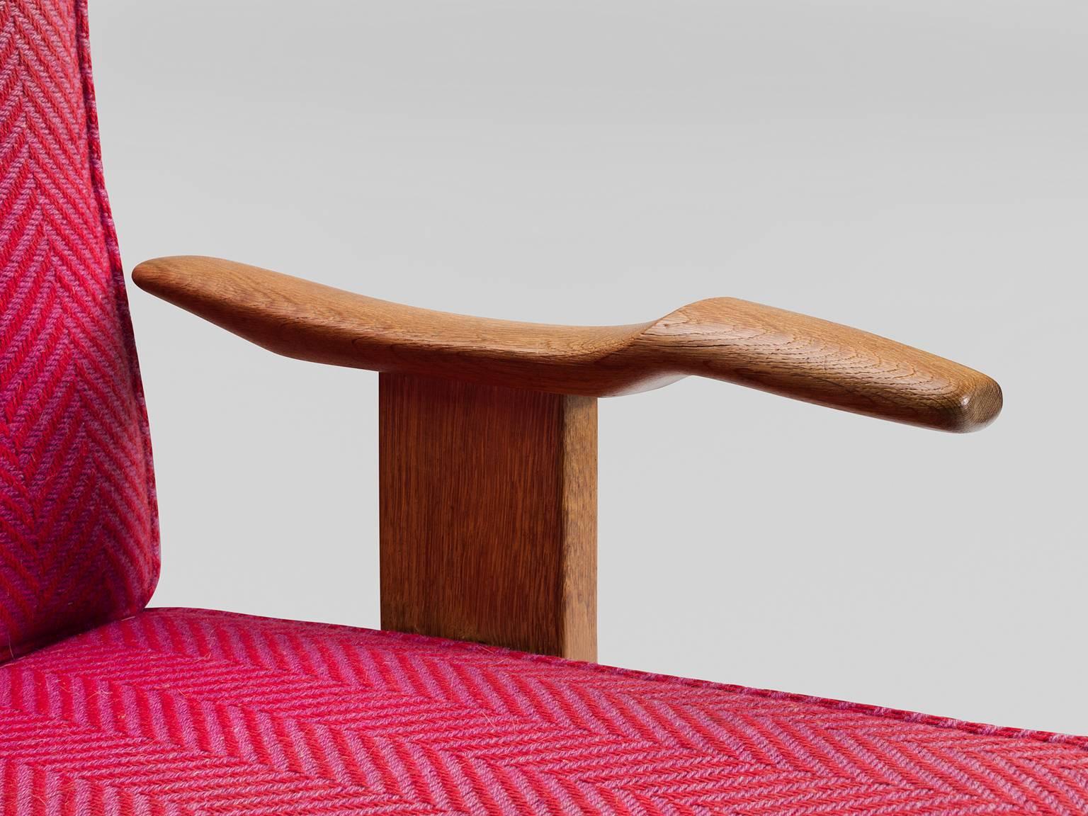 Mid-20th Century Guillerme & Chambron Pair of Lounge Chairs, France, 1960s