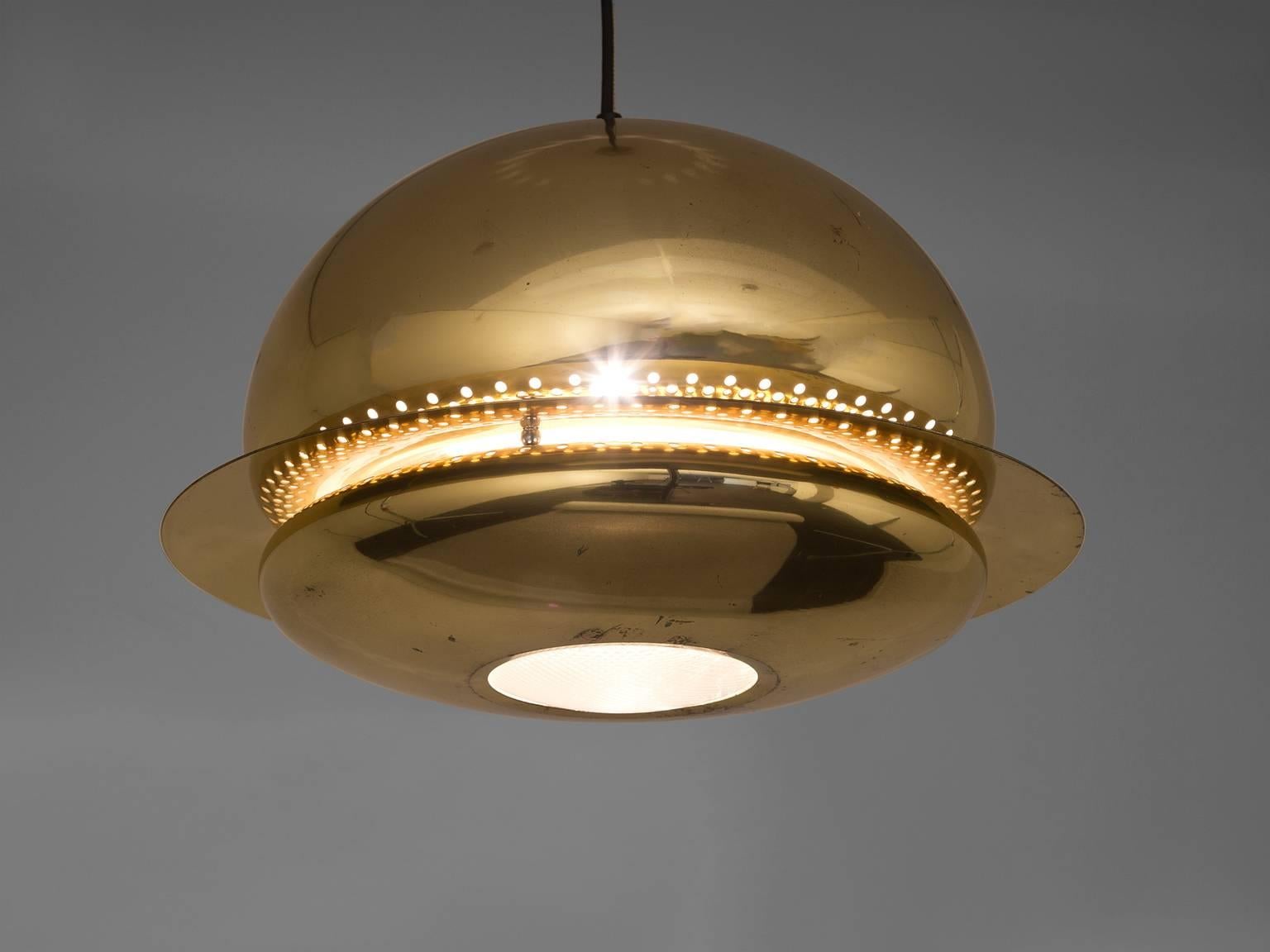 Mid-Century Modern 'Nictea' Pendant in Brass by Tobia Scarpa for Flos, Italy, 1960s