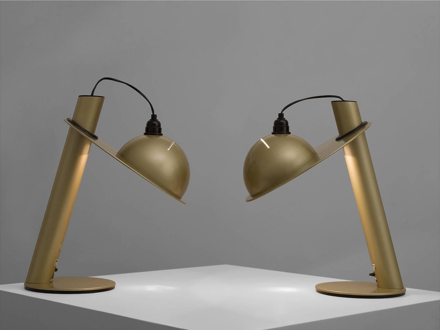 Italian Pair of Table Lamps by Ettore Sottsass for Stilnovo