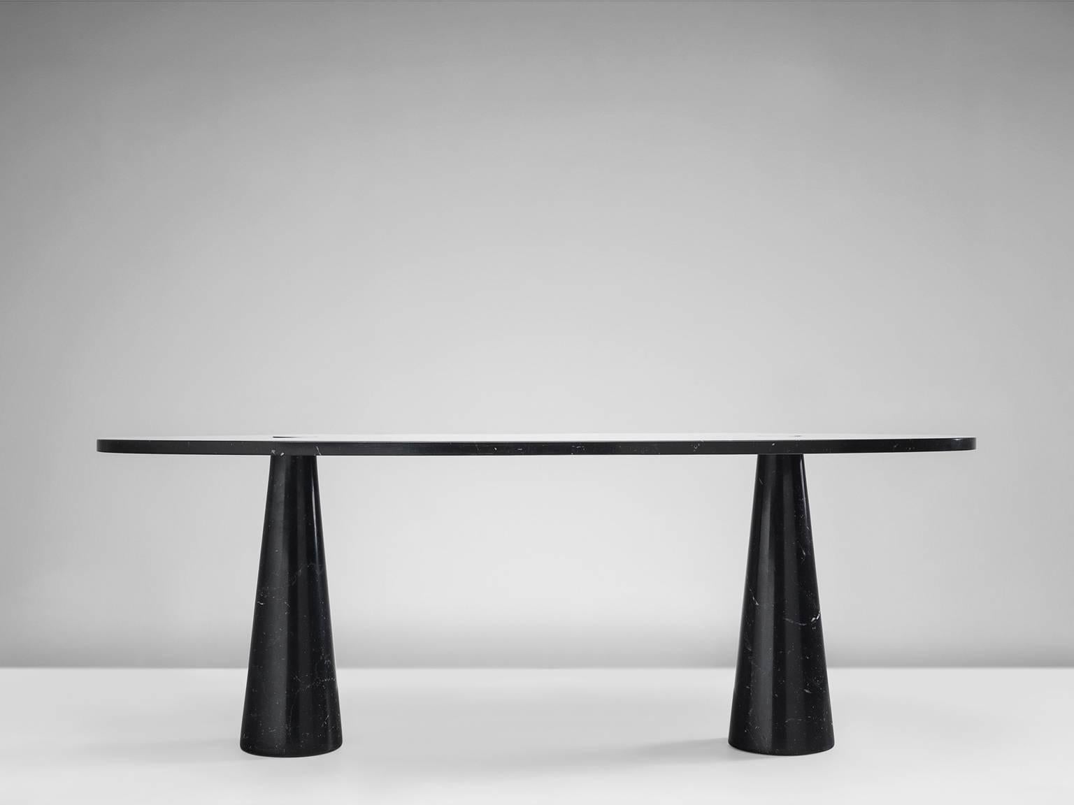 Mid-Century Modern Angelo Mangiarotti 'Eros' Nero Marble Dining Table