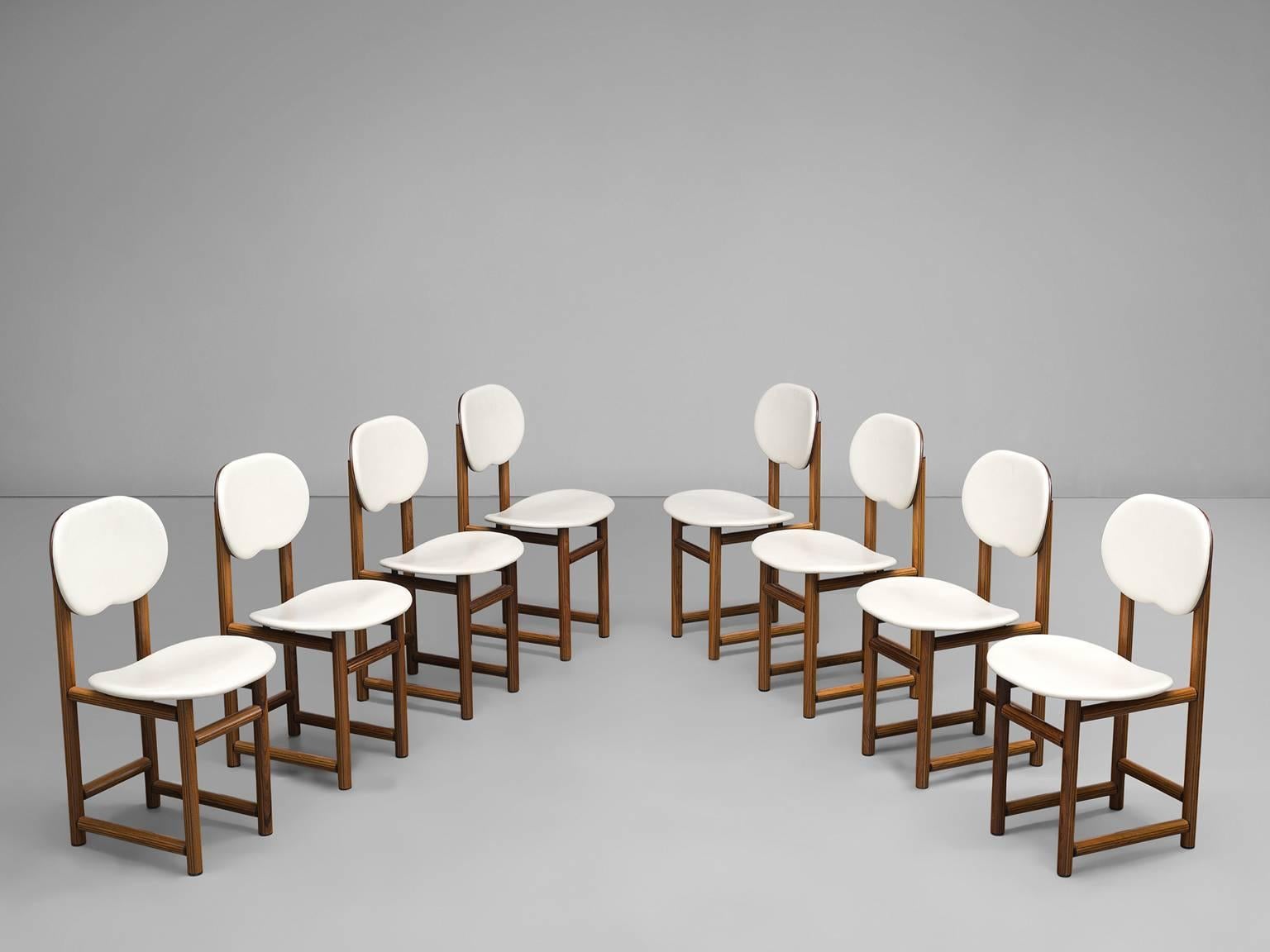 Italian Afra and Tobia Scarpa Rare Set of of Dining Chairs in Walnut