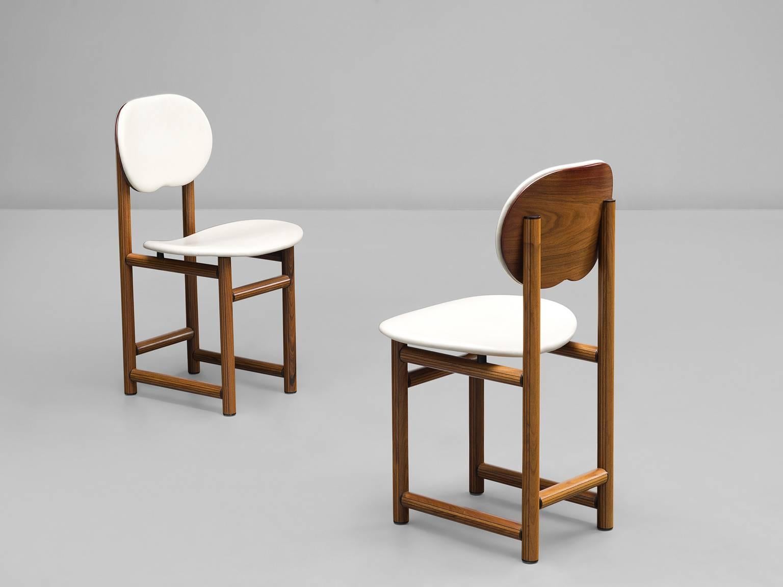 Afra and Tobia Scarpa Rare Set of of Dining Chairs in Walnut In Excellent Condition In Waalwijk, NL