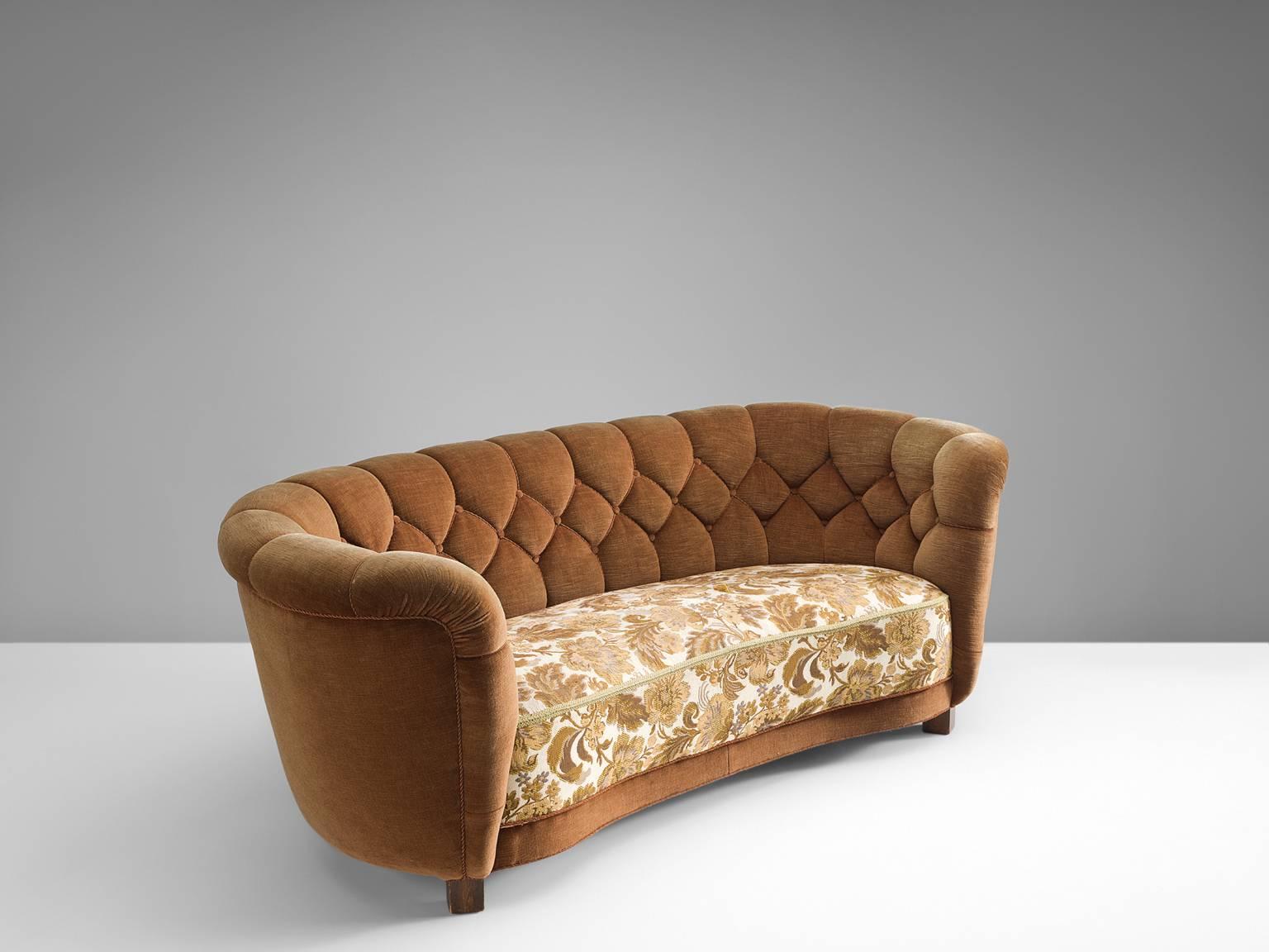 danish curved sofa