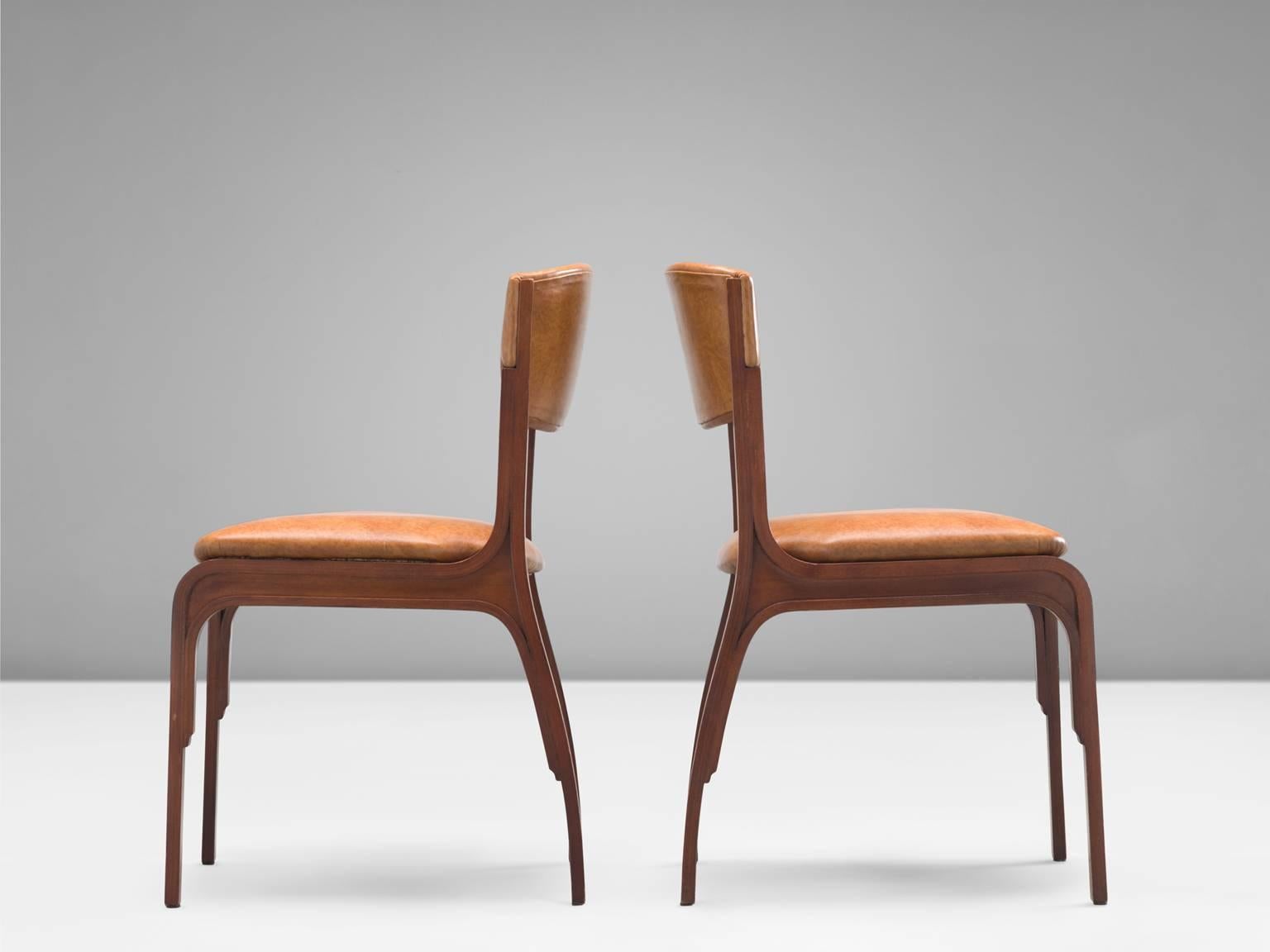Six Dining Chairs by Gianfranco Frattini for Cantieri Carugati In Excellent Condition In Waalwijk, NL