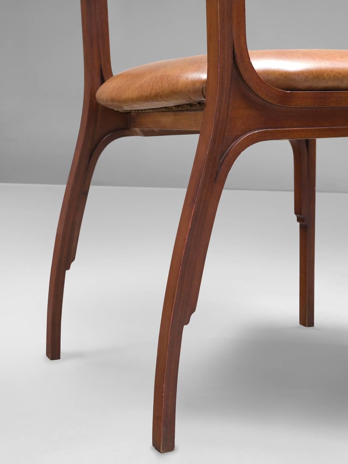 Mid-20th Century Six Dining Chairs by Gianfranco Frattini for Cantieri Carugati