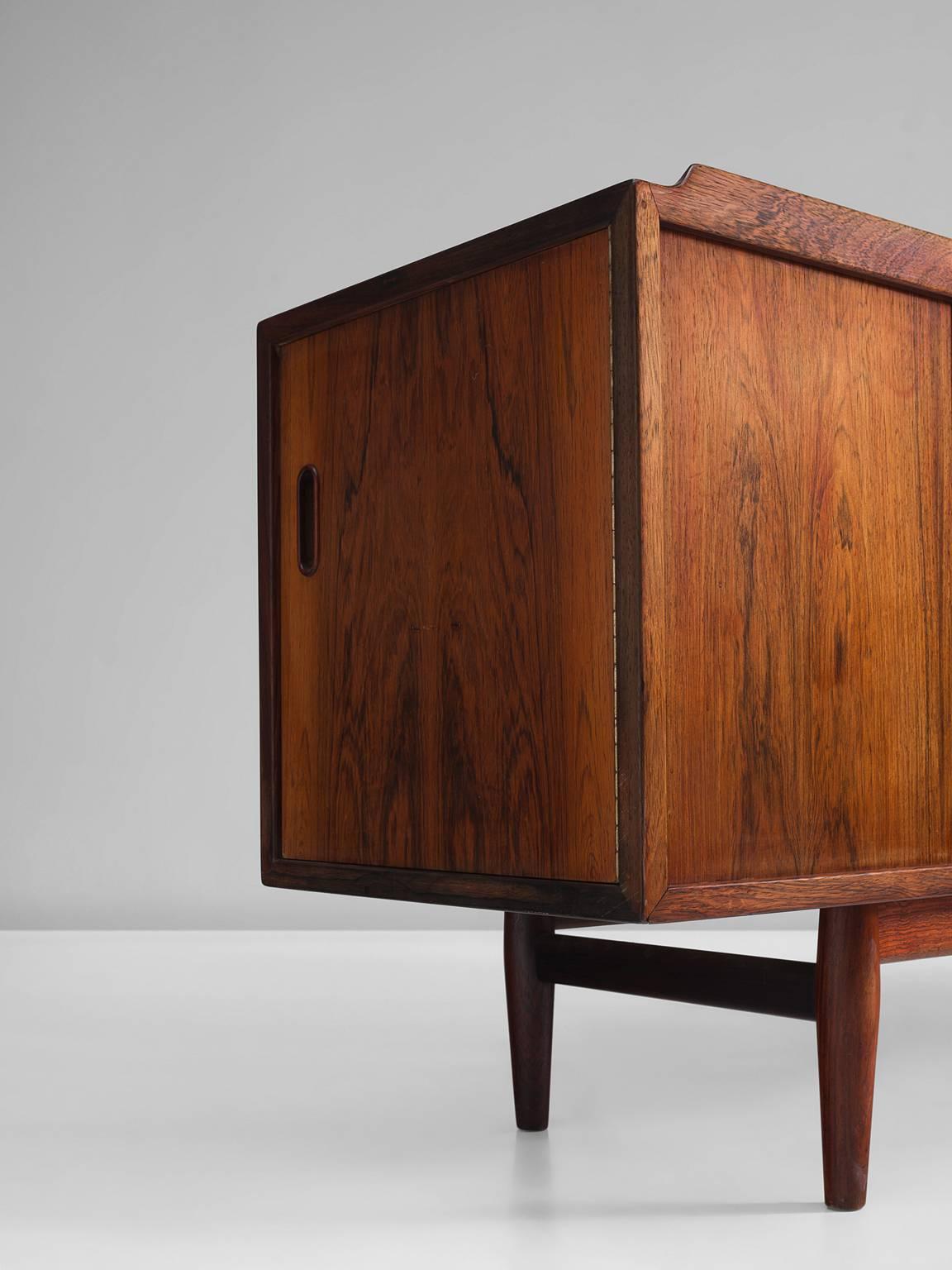 Arne Vodder Small Sideboard in Rosewood, 1960s In Fair Condition In Waalwijk, NL