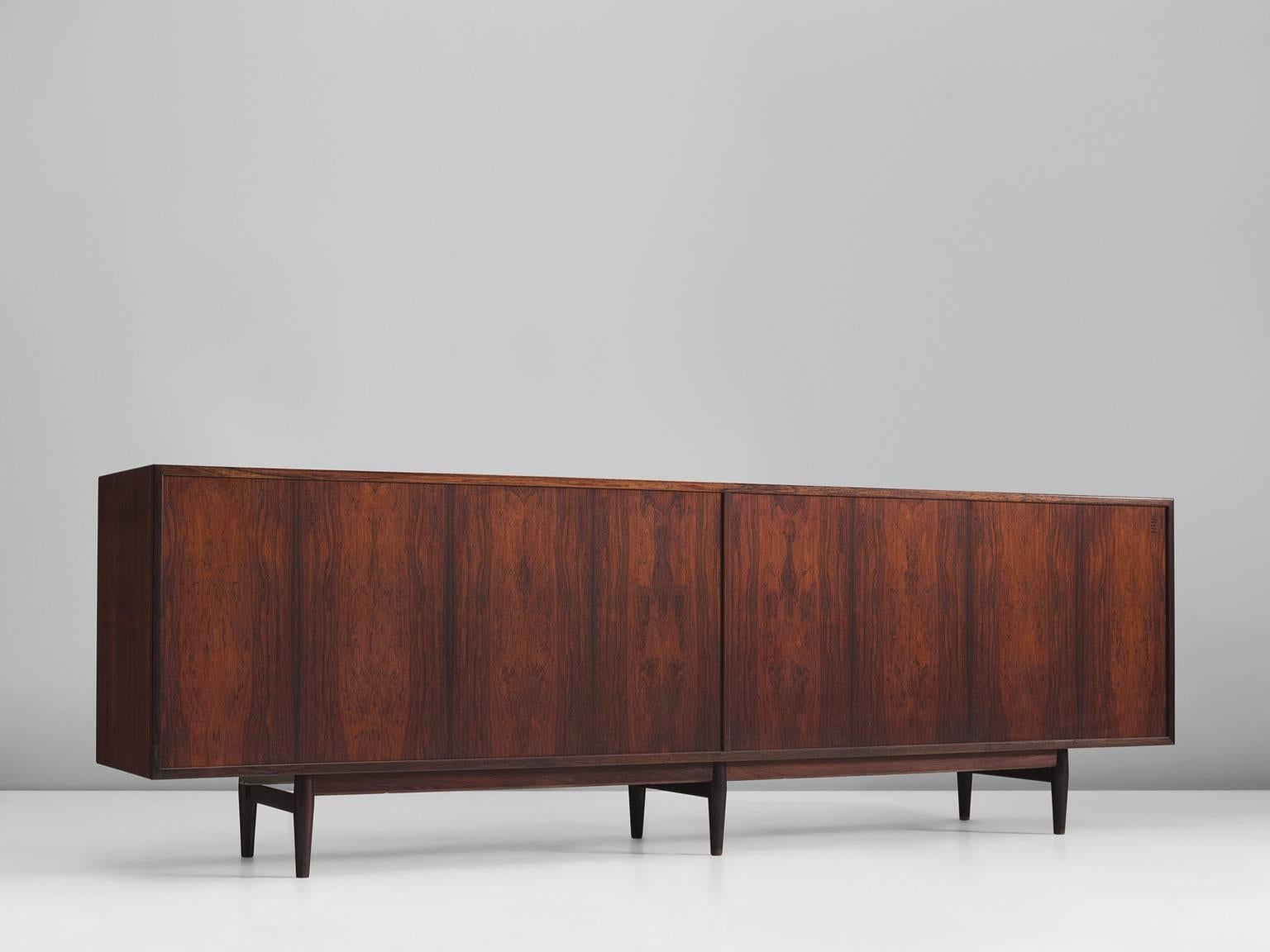 Danish Arne Vodder Sideboard Model 29A in Rosewood with Reversible Doors