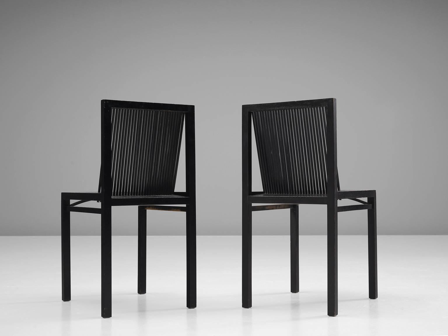Mid-Century Modern Pair of Dutch Side Chairs by Ruud-Jan Kokke