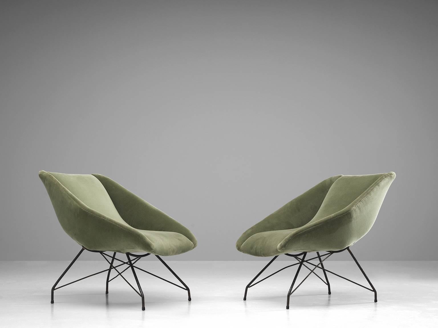 Mid-Century Modern Carlo Hauner Pair of Lounge Chairs, 1960s