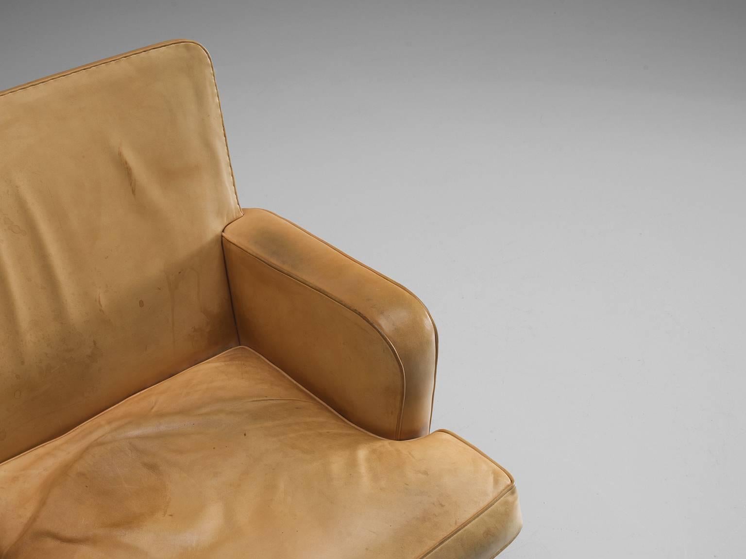 Kaare Klint Pair of Cognac Lounge Chairs, 1930s 1