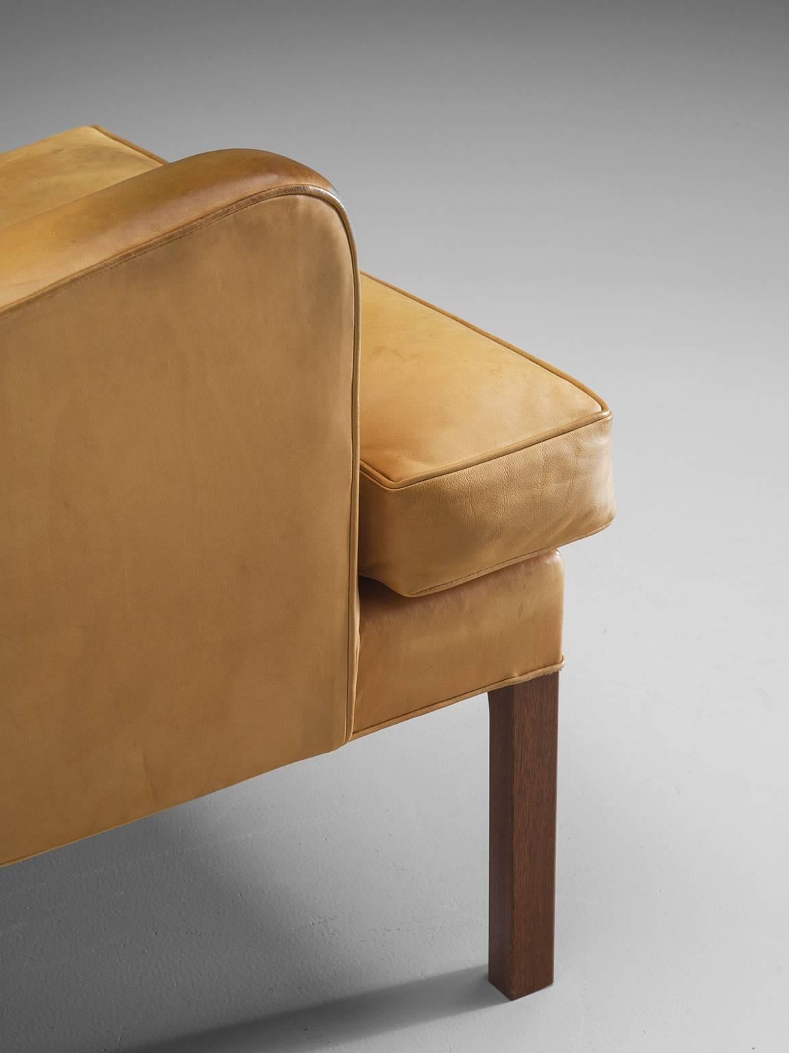 Kaare Klint Pair of Cognac Lounge Chairs, 1930s 2