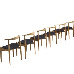Danish Set of Six Oak Dining-Room Chairs