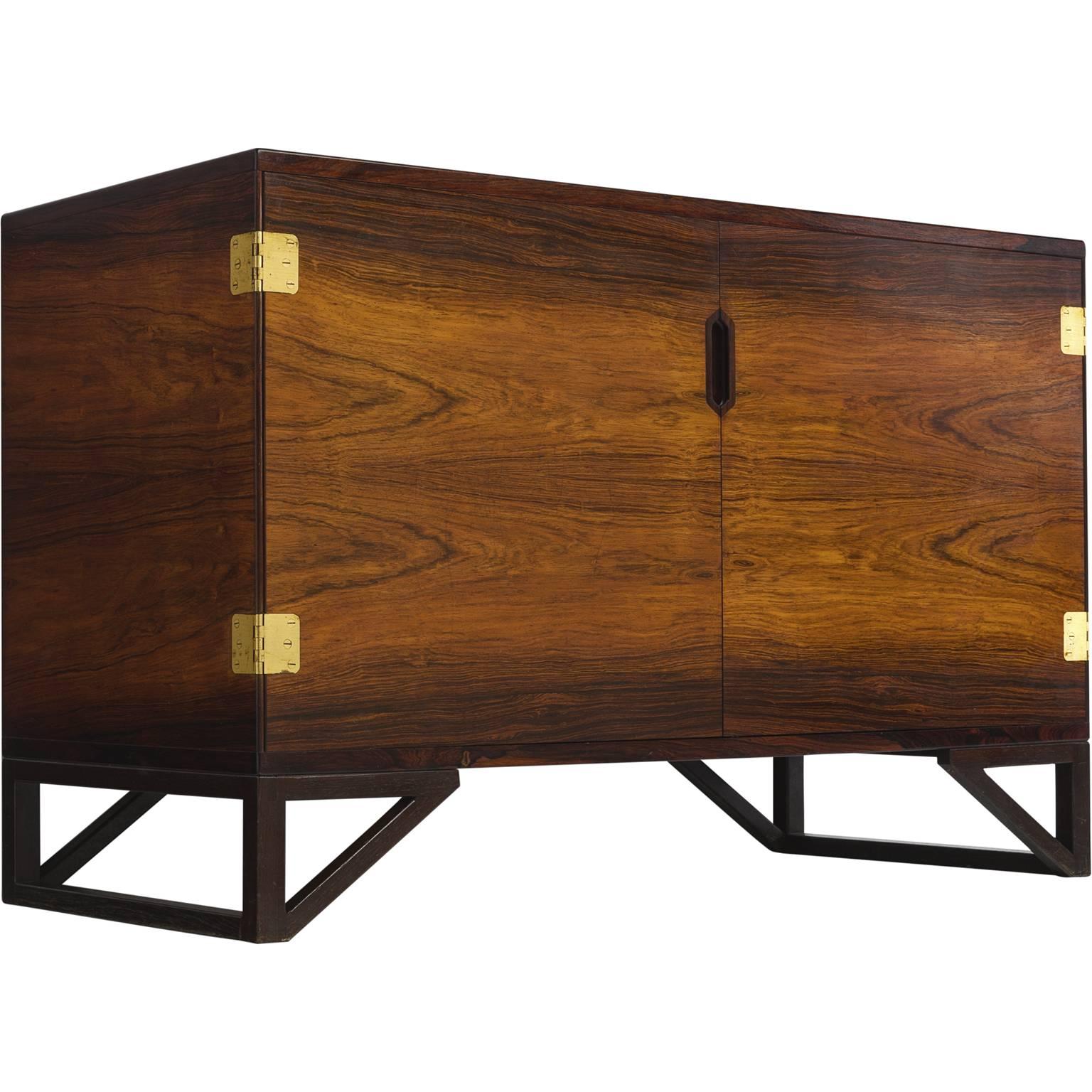 Svend Langkilde Cabinet in Rosewood and Brass