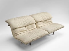 Giovanni Offredi 'Wave' Sofa in White Leather