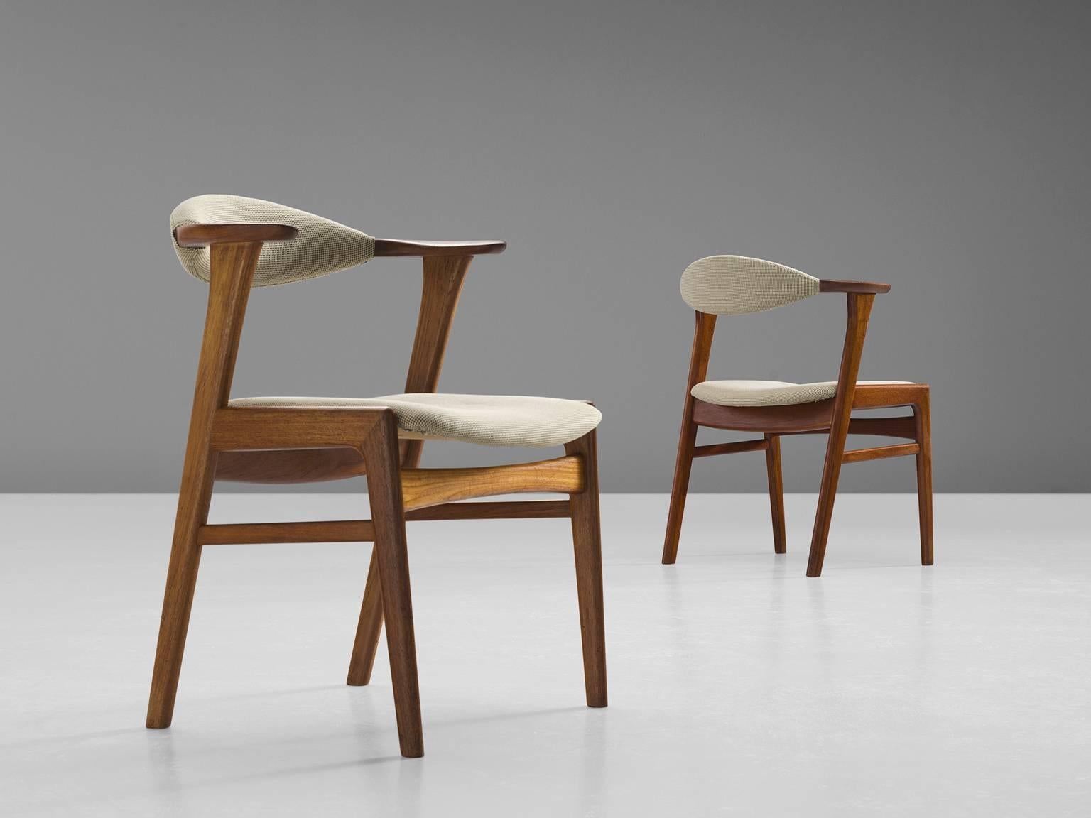 Erik Kirkegaard Set of Eight Teak Dining Chairs In Good Condition In Waalwijk, NL