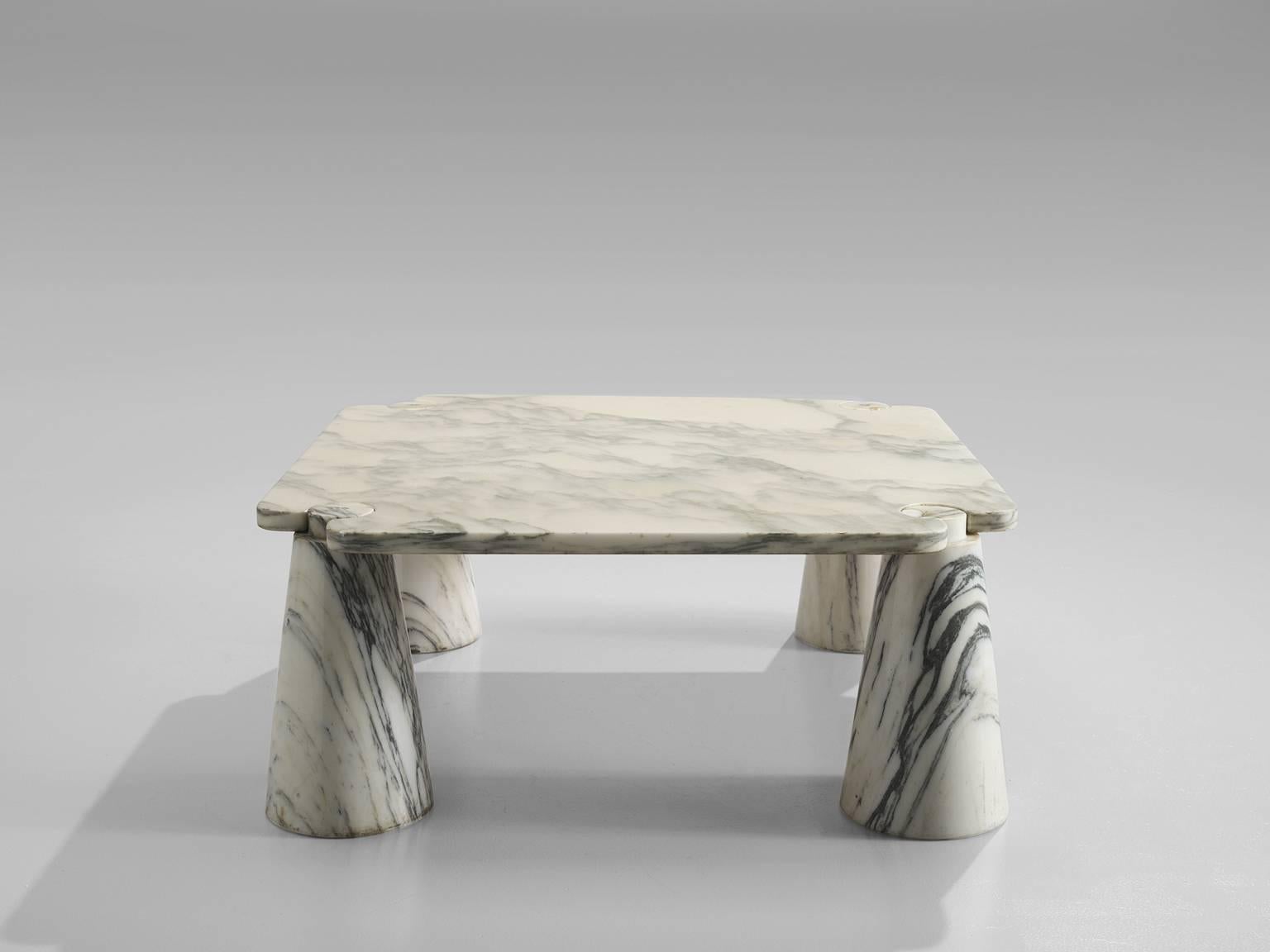 Post-Modern Angelo Mangiarotti 'Eros' Marble Coffee Table