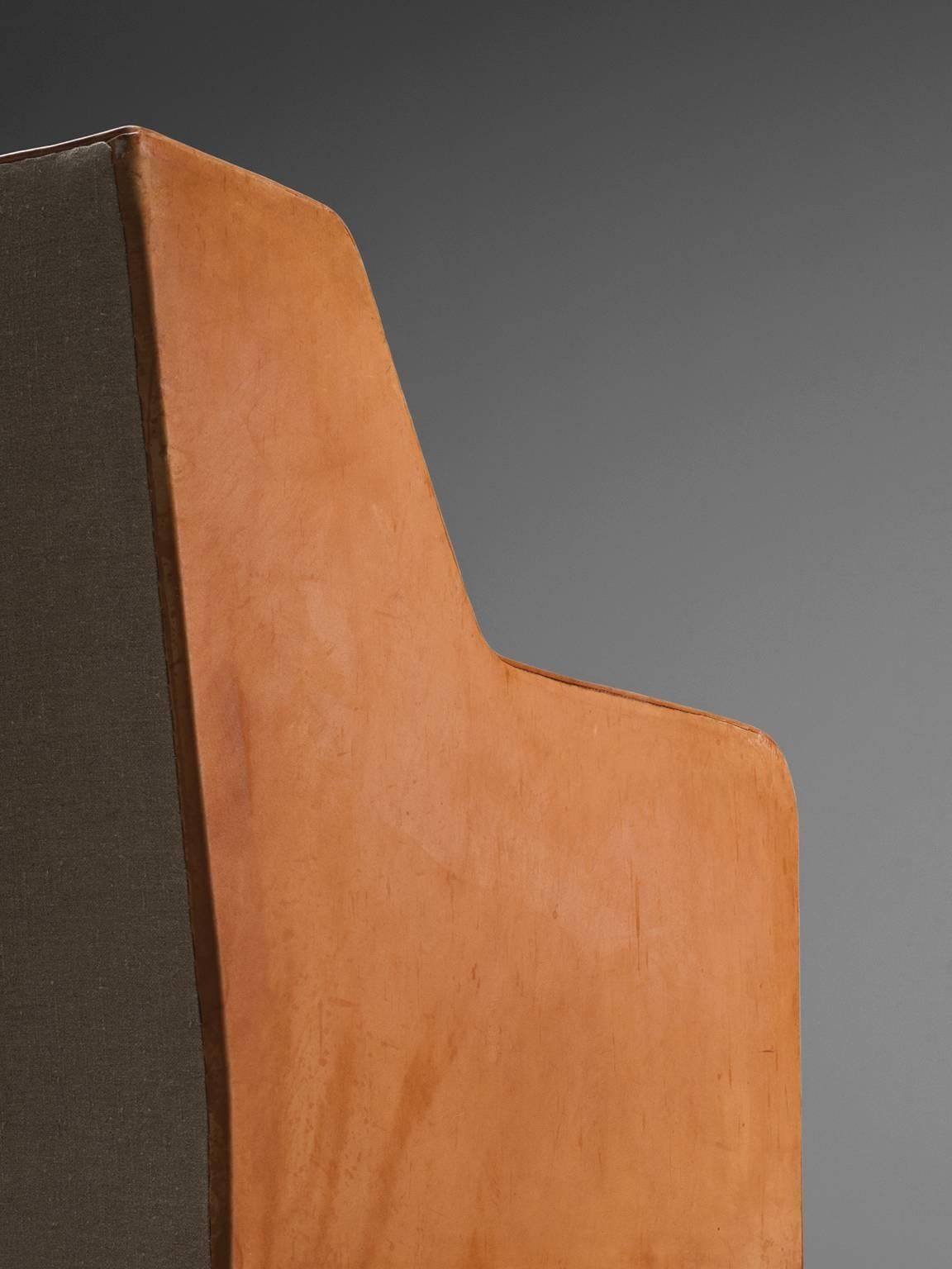 Kaare Klint Sofa in Oak and Original Cognac Leather 1