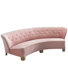 Pink Danish Settee by Otto Færge, 1940s