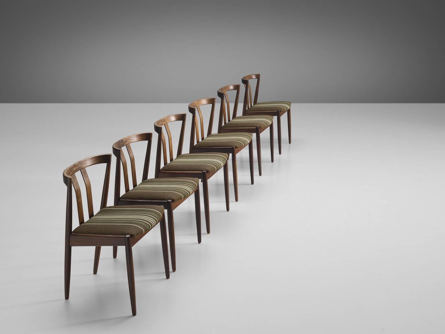 Danish Set of Six Teak Dining Chairs, 1960s (Skandinavische Moderne)