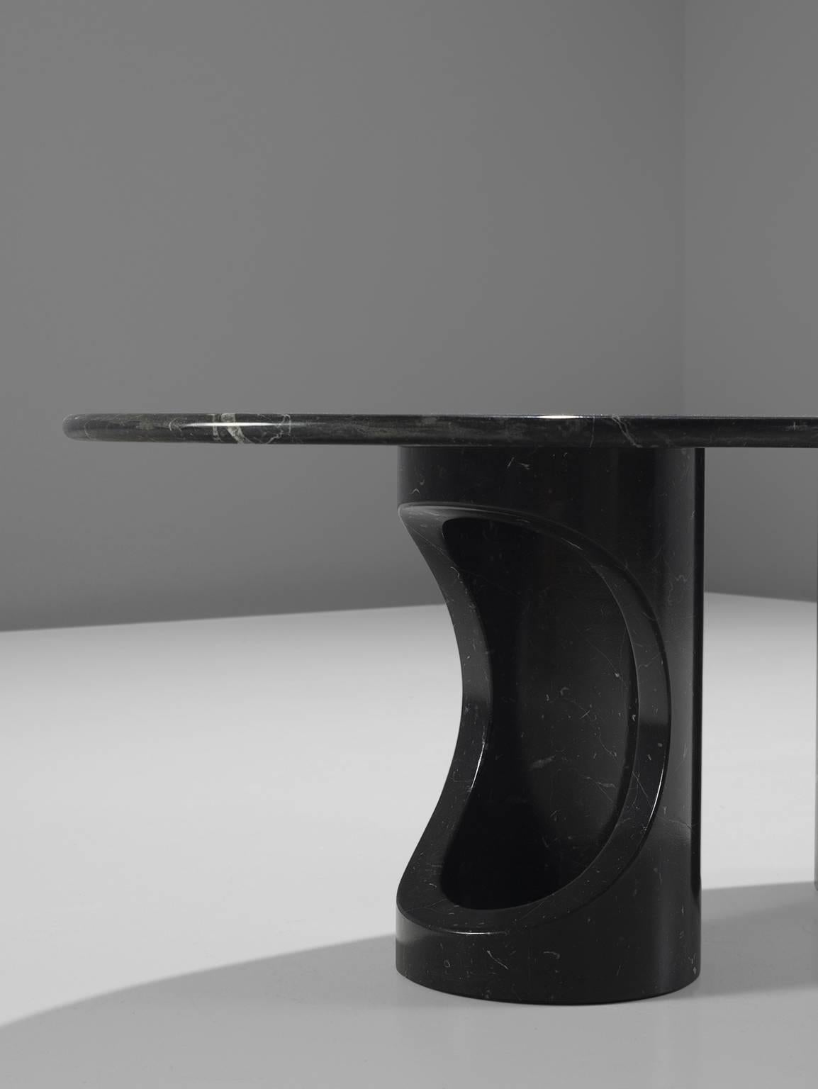 Black Marble Postmodern Coffee Table In Good Condition In Waalwijk, NL