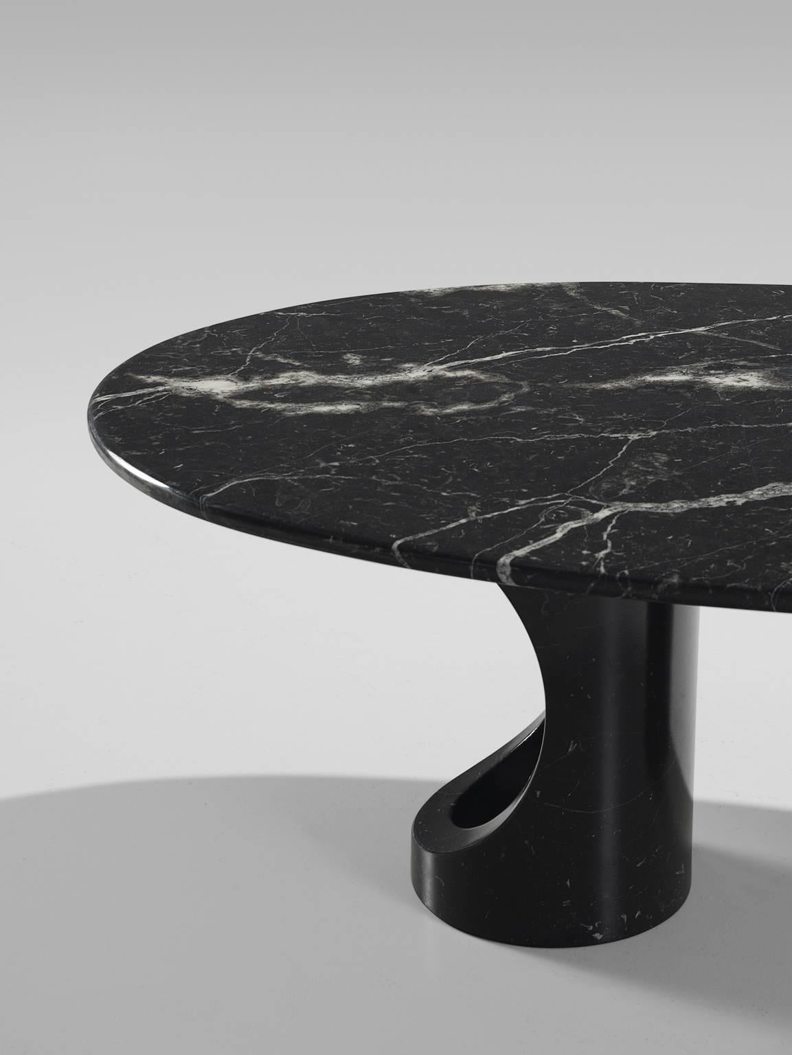 Late 20th Century Black Marble Postmodern Coffee Table