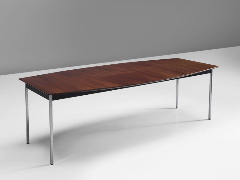 Alfred Hendricks Boat Shaped Rosewood Dining Table For Sale at 1stdibs