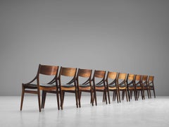 Vestervig Erikson Ten Dining Chairs in Leather and Wood