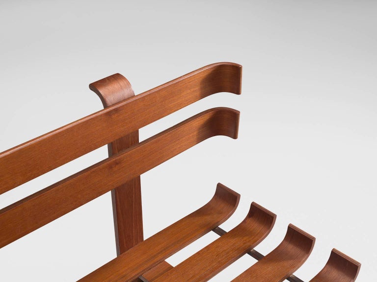 Italian Design Bent Plywood Bench, 1960s For Sale at 1stDibs