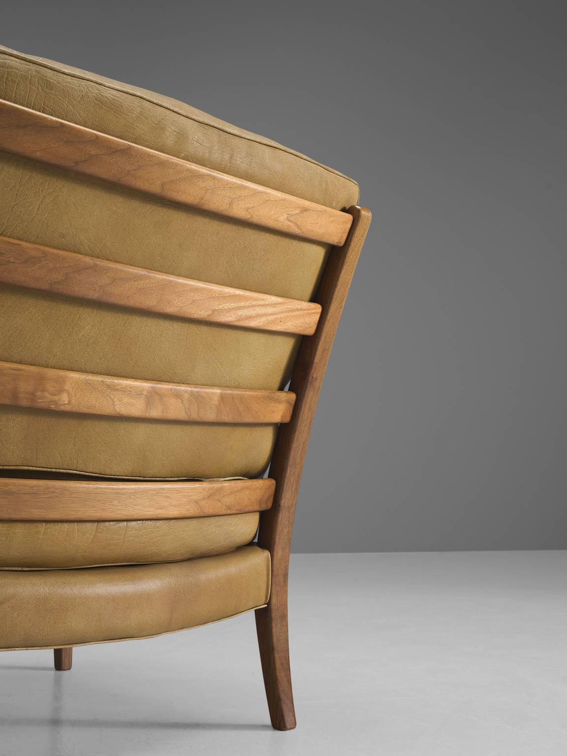 Two Easy Chairs in Cognac Leather and Teak by Arne Norell, Sweden, 1960 2