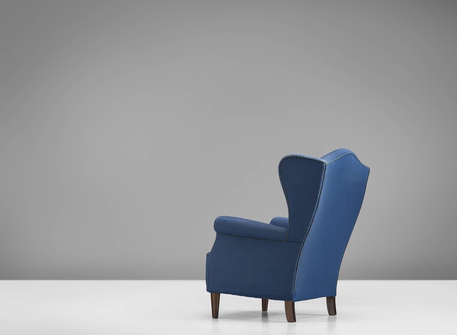 blue easy chair