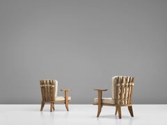 Guillerme & Chambron Carved Solid Oak Chairs