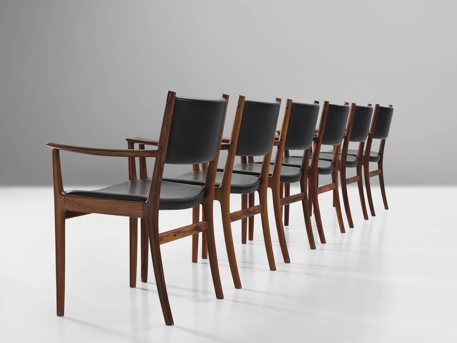 Danish Kai Lynfeldt-Larsen Set of Six Rosewood Dining Chairs
