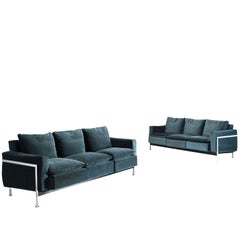 Robert Haussmann Set of Velvet Sofas, Switzerland