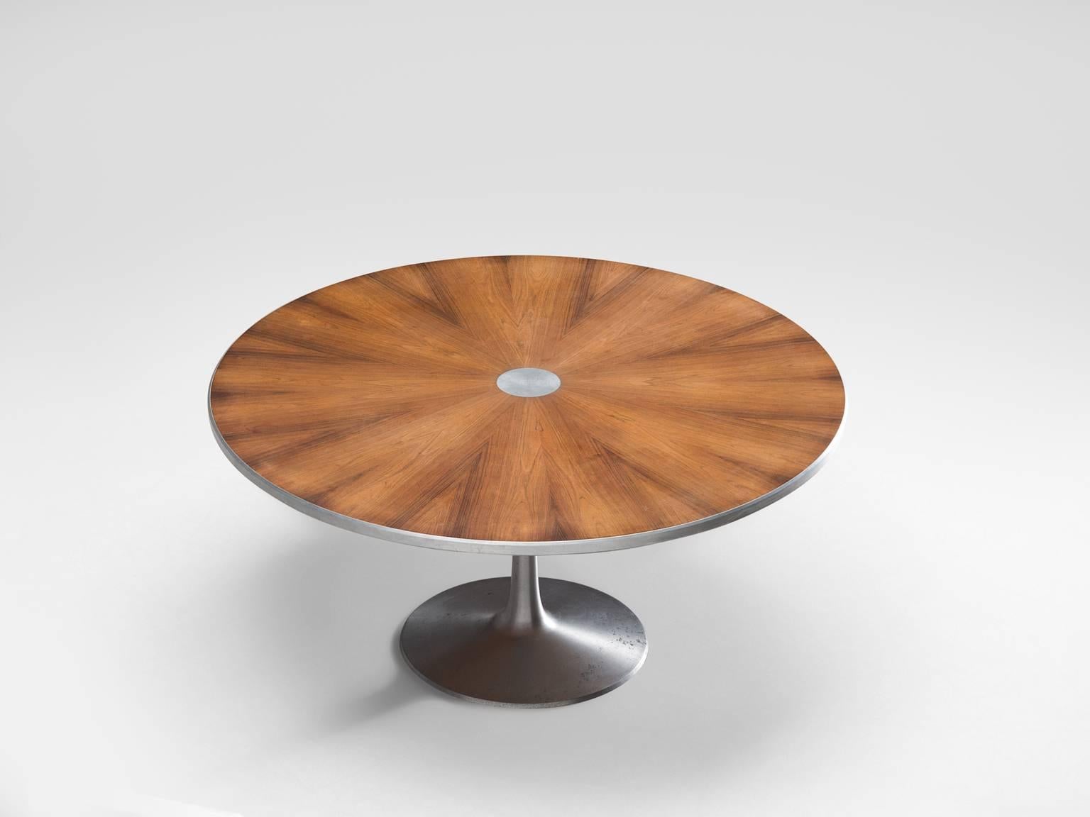 Mid-Century Modern Large Table by Steen Ostergaard for Poul Cadovius in Rosewood and Aluminum