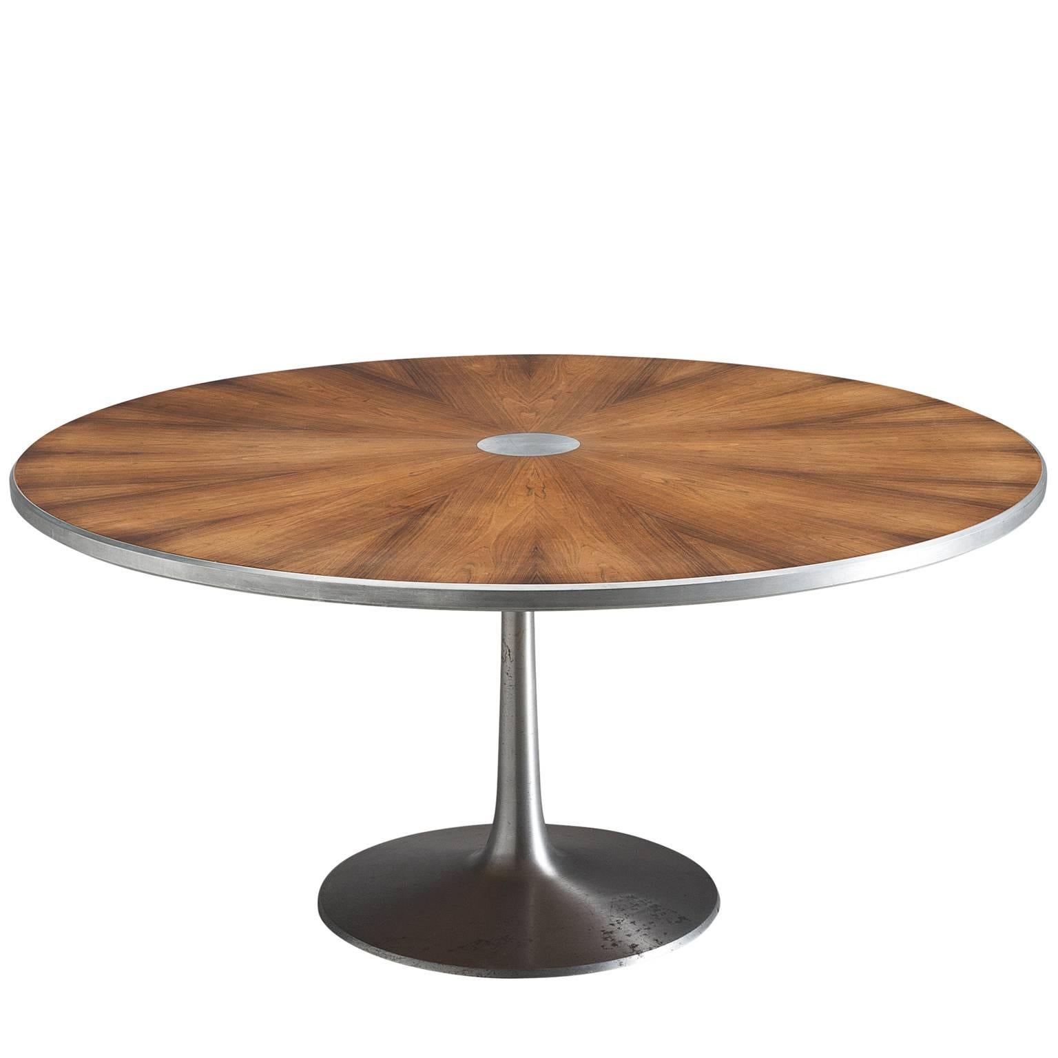Large Table by Steen Ostergaard for Poul Cadovius in Rosewood and Aluminum