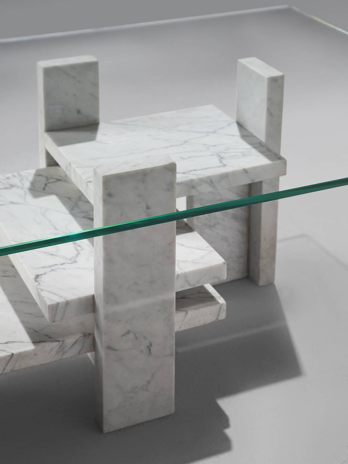 Late 20th Century Architectural Marble Cocktail Table, 1970s