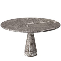 Angelo Mangiarotti Exceptionally Patterned Marble Dining Table