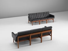 Two Ole Gjerløv-Knudsen Large 'Moduline' Three-Seat Sofas