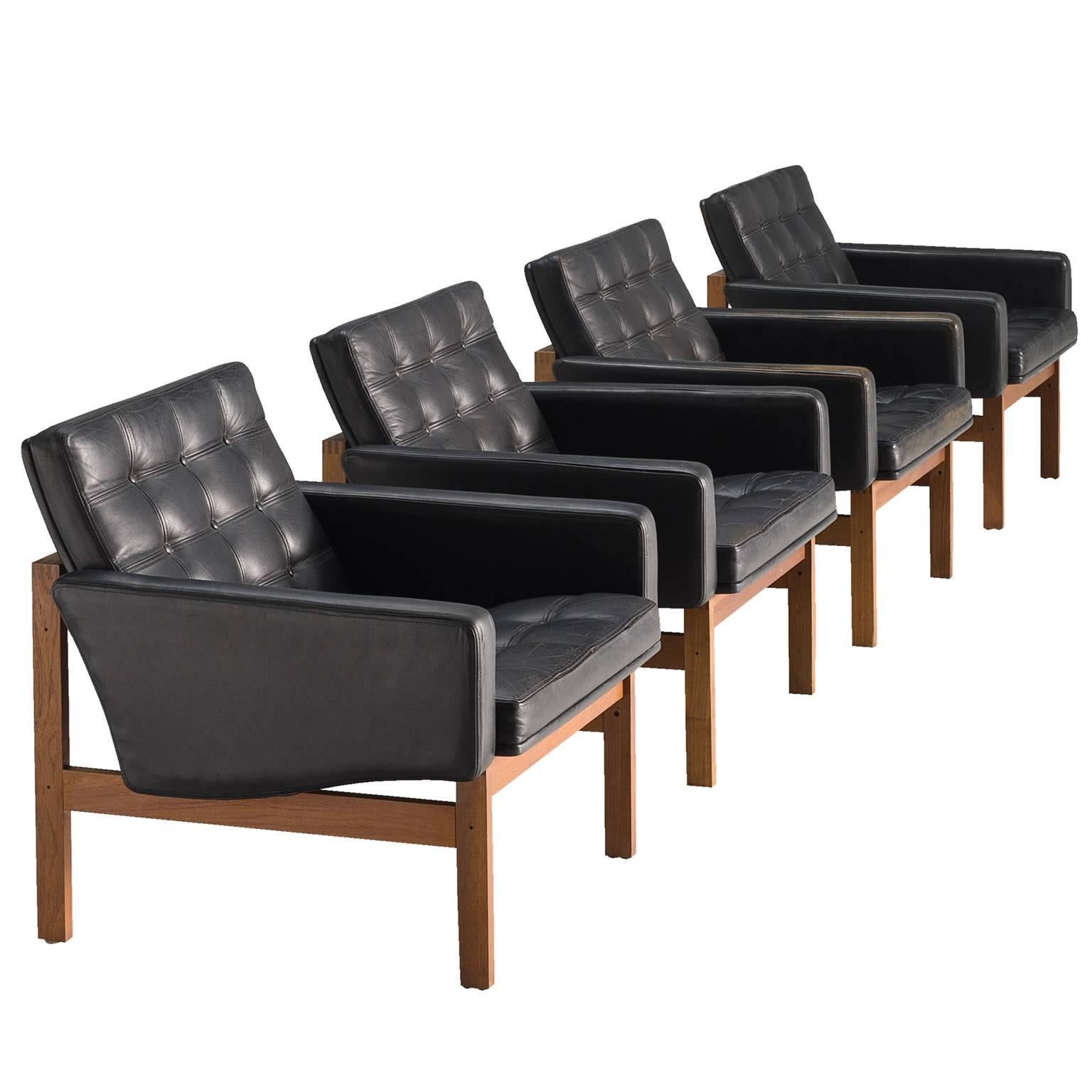 Ole Gjerløv-Knudsen Set of Four Easy Chairs for France & Søn