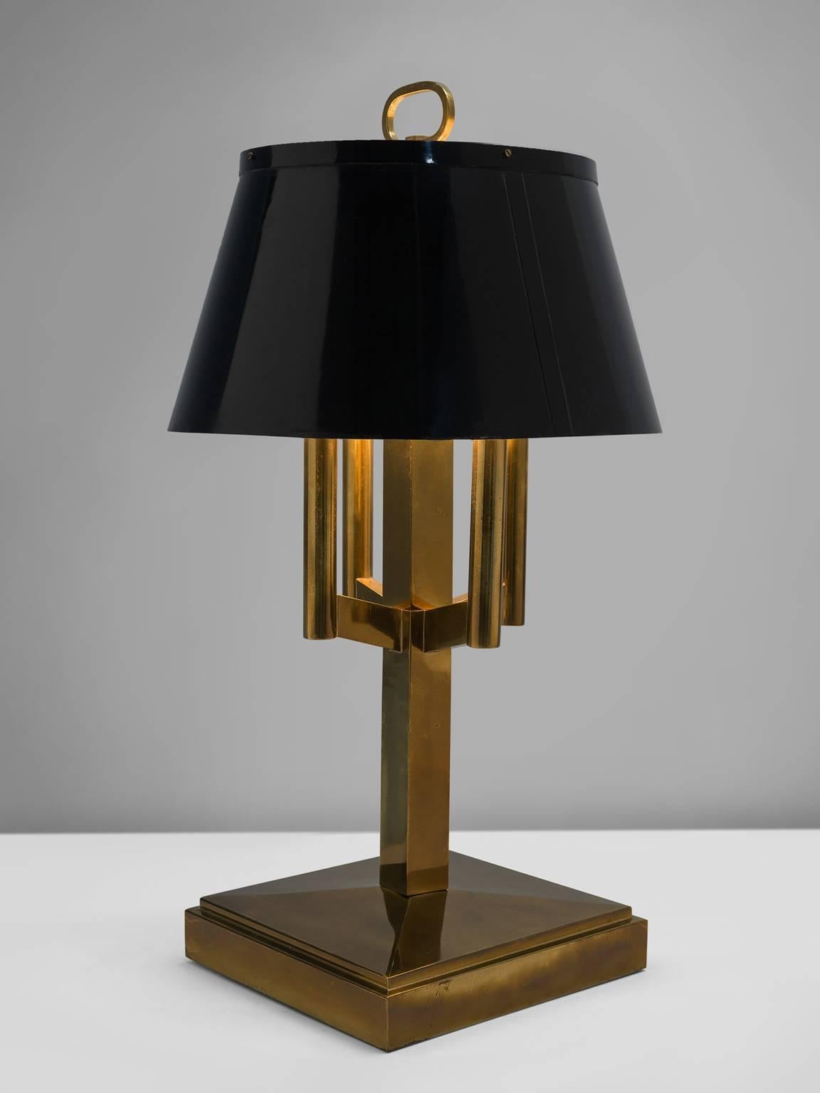 Italian Solid Brass Table Lamps 3ft / 88cm, 1940s