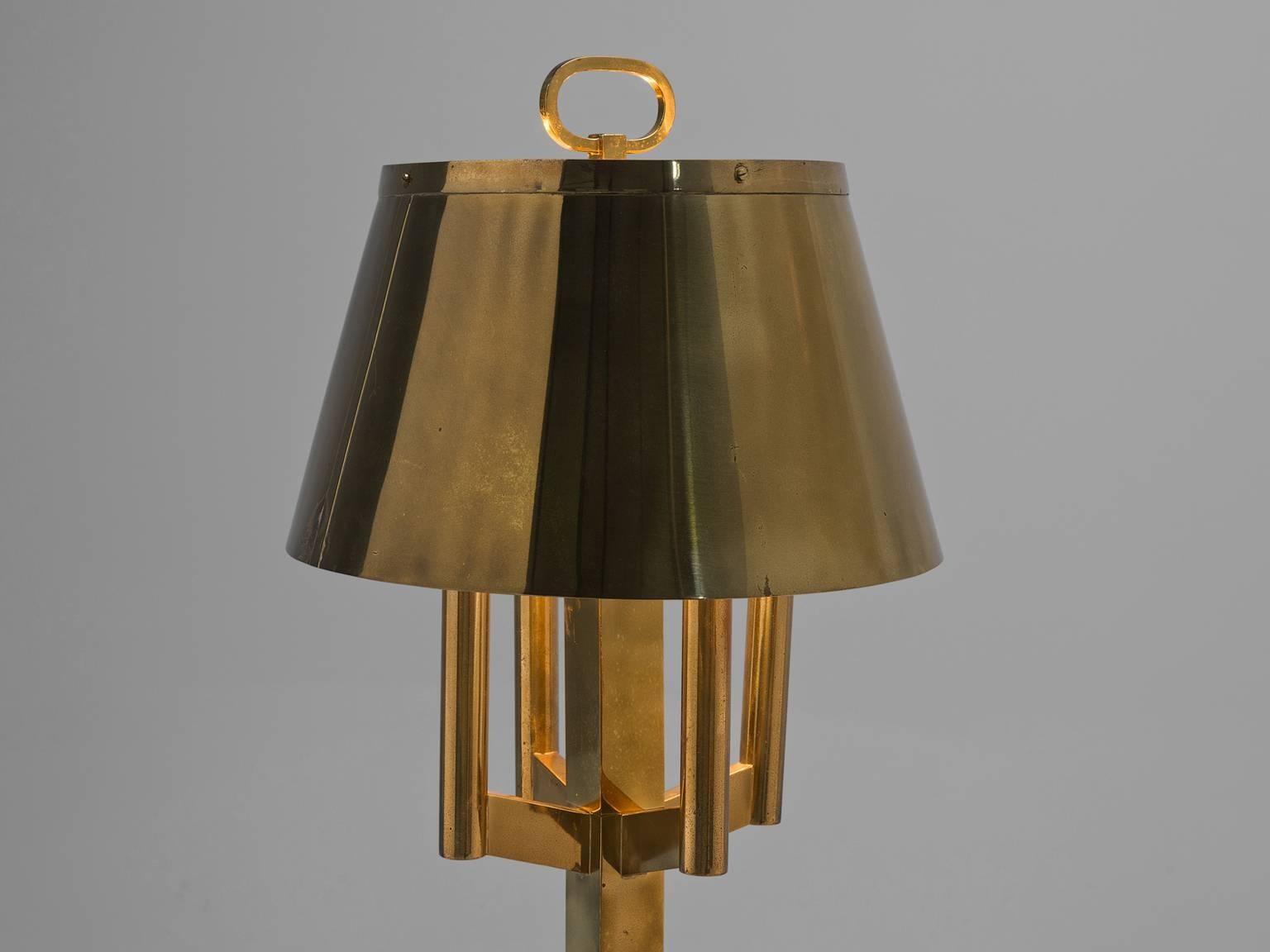 Mid-20th Century Solid Brass Table Lamps 3ft / 88cm, 1940s