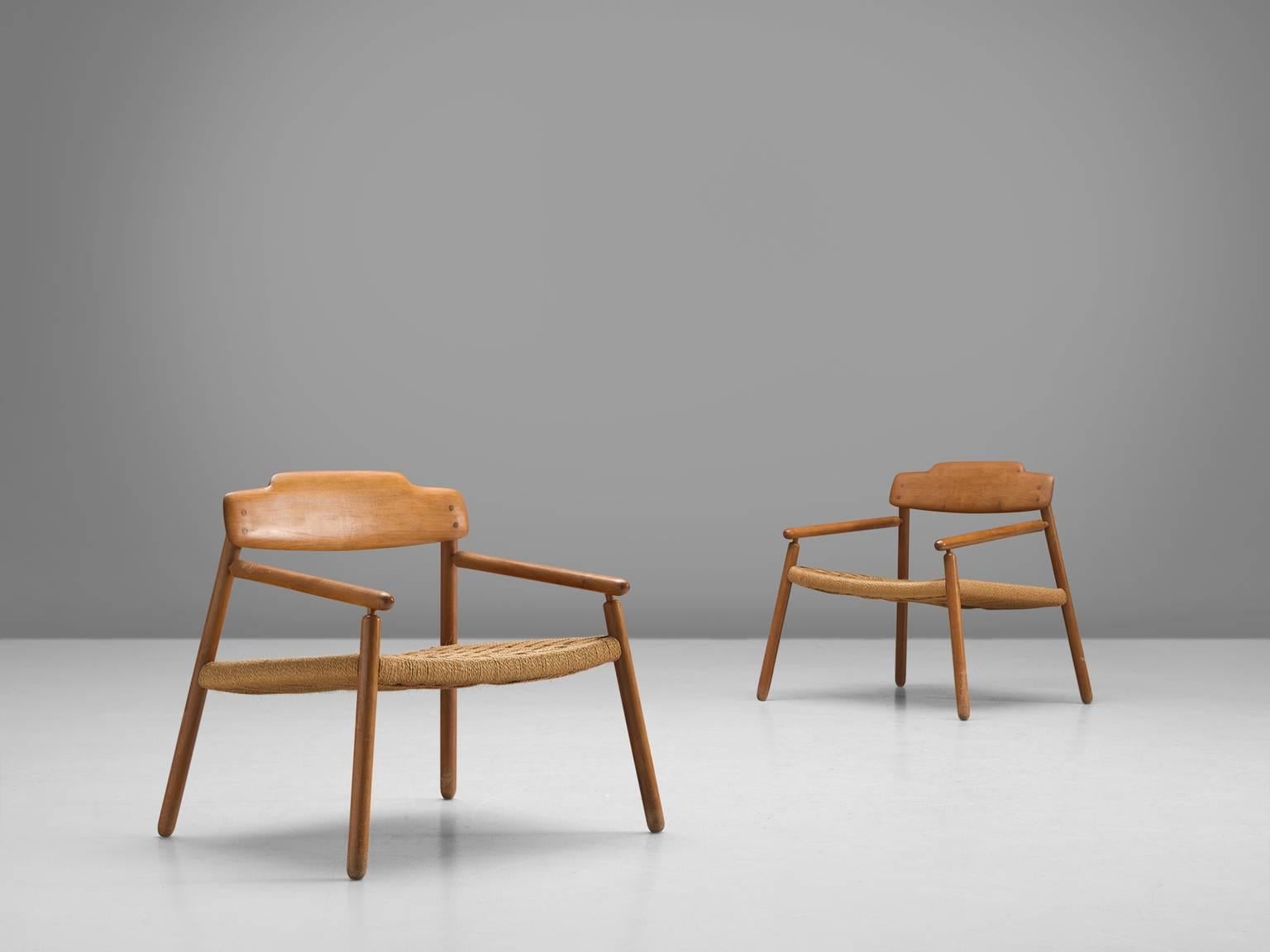 Finnish Armchairs in Wood, 1950s In Good Condition In Waalwijk, NL