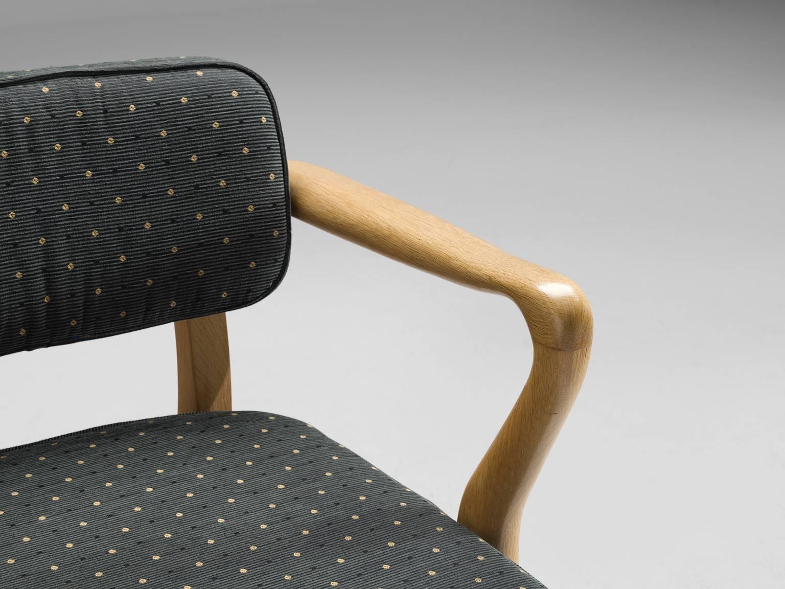 Guillerme & Chambron Deep Green Oak Side Chairs 1