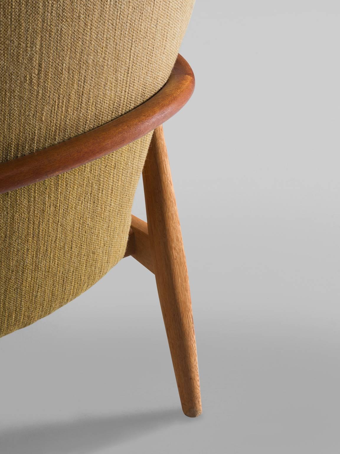 Fabric Aksel Bender Madsen for Bovenkamp Oak and Teaklounge Chair