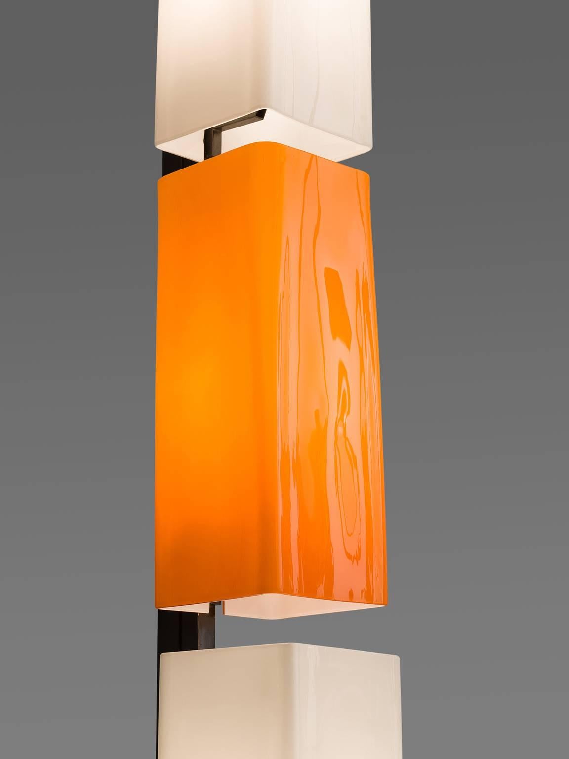 Tall Italian Postmodern Glass Floor Lamp, 1970s In Good Condition In Waalwijk, NL